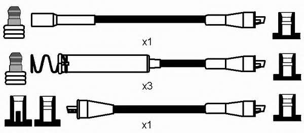 NGK 0796 Ignition lead set 0796 0796 NGK Ignition lead set