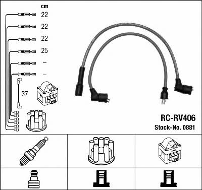 NGK 0881 Ignition cable kit 0881