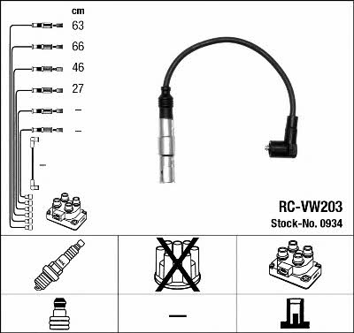 NGK 0934 Ignition cable kit 0934