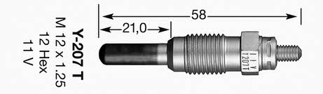 Glow plugs diesel Audi 80: 1239 NGK Glow plug