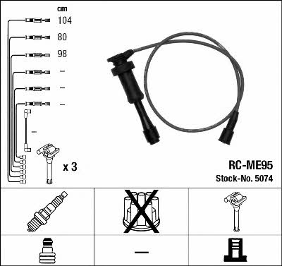 NGK 5074 Ignition cable kit 5074