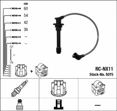 NGK 5075 Ignition cable kit 5075