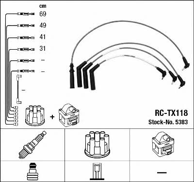 NGK 5383 Ignition lead set 5383 5383 NGK Ignition lead set