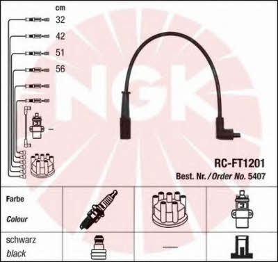 NGK 5407 Ignition lead set 5407 5407 NGK Ignition lead set