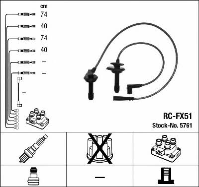 NGK 5761 Ignition cable kit 5761