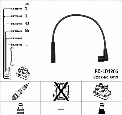 NGK 6019 Ignition cable kit 6019