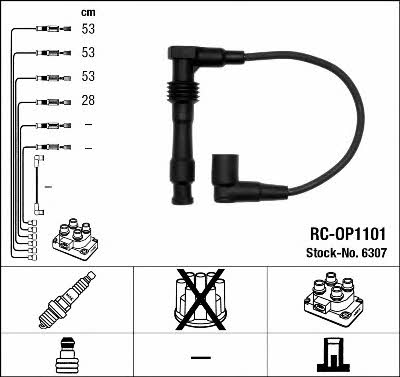 NGK 6307 Ignition lead set 6307 6307 NGK Ignition lead set