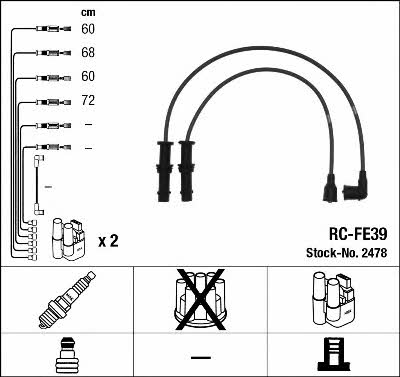 NGK 2478 Ignition cable kit 2478