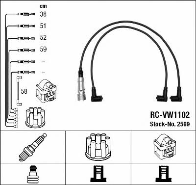 NGK 2569 Ignition cable kit 2569