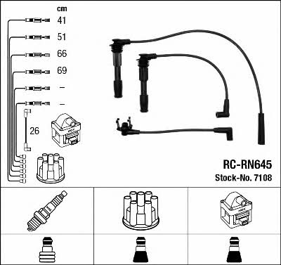 NGK 7108 Ignition cable kit 7108