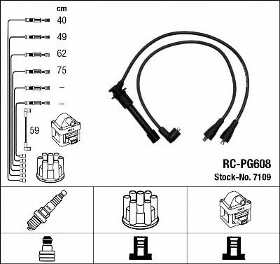 NGK 7109 Ignition lead set 7109 7109 NGK Ignition lead set