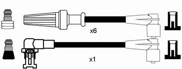 Spark plug leads Renault: 7183 NGK Ignition lead set