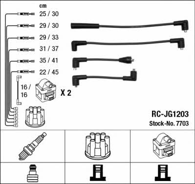 NGK 7703 Ignition cable kit 7703