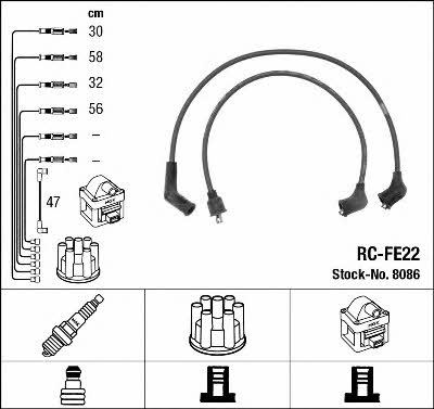 NGK 8086 Ignition cable kit 8086