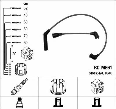 NGK 8648 Ignition cable kit 8648