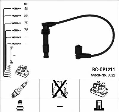 NGK 8822 Ignition cable kit 8822