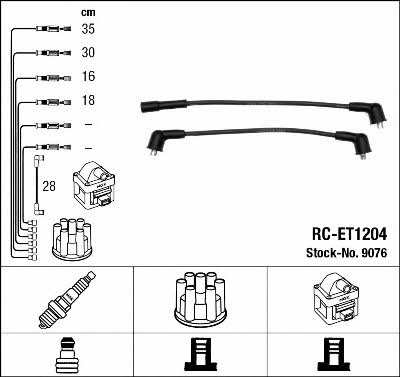NGK 9076 Ignition cable kit 9076