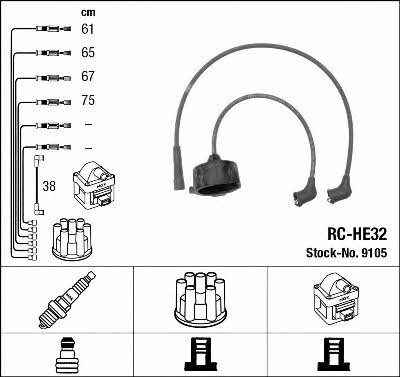 NGK 9105 Ignition cable kit 9105