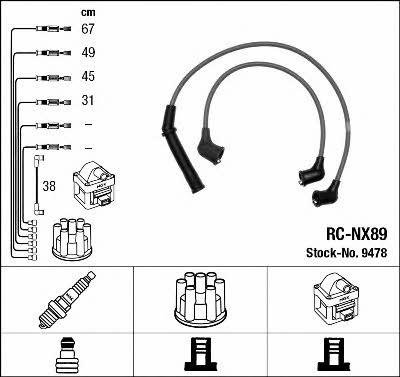 NGK 9478 Ignition cable kit 9478