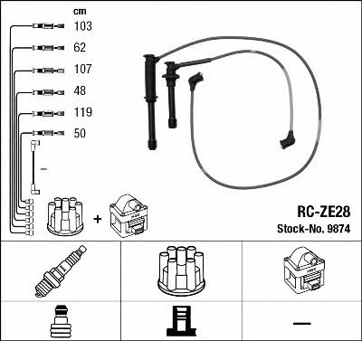 NGK 9874 Ignition cable kit 9874