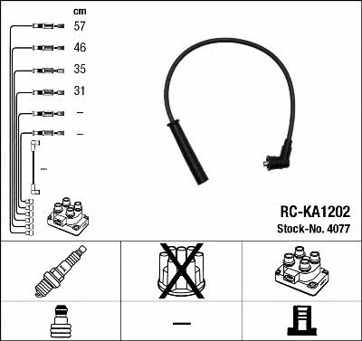 NGK 4077 Ignition cable kit 4077