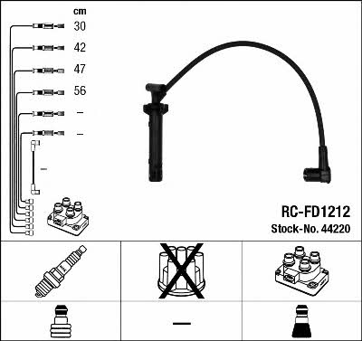 NGK 44220 Ignition lead set 44220 44220 NGK Ignition lead set
