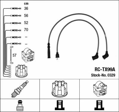 NGK 0329 Ignition cable kit 0329