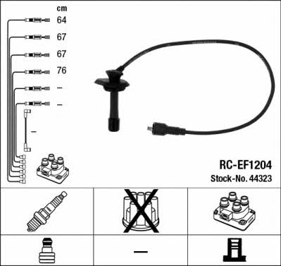 NGK 44323 Ignition cable kit 44323