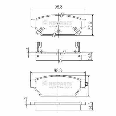 Nipparts J3615004 Brake Pad Set, disc brake J3615004