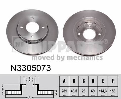 Nipparts N3305073 Brake disc N3305073