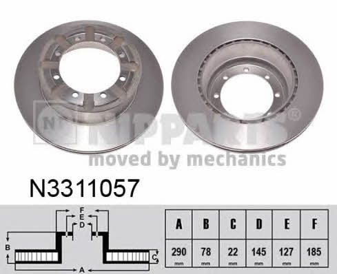 Nipparts N3311057 Brake disc N3311057