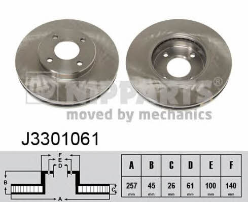 Nipparts J3301061 Brake disc J3301061