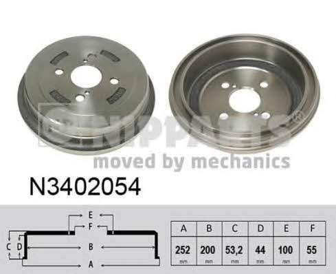 Nipparts N3402054 Rear brake drum N3402054