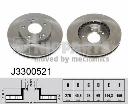 Nipparts J3300521 Brake disc J3300521