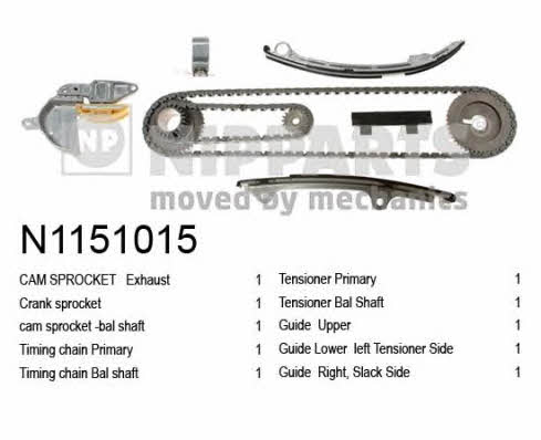 Nipparts N1151015 Timing chain kit N1151015