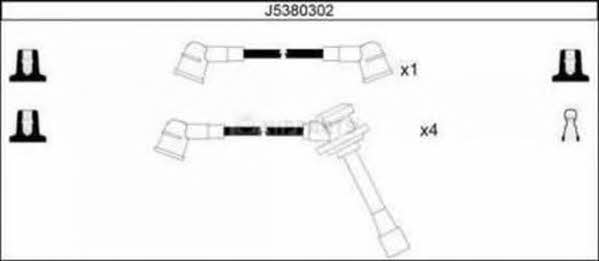 Nipparts J5380302 Ignition cable kit J5380302