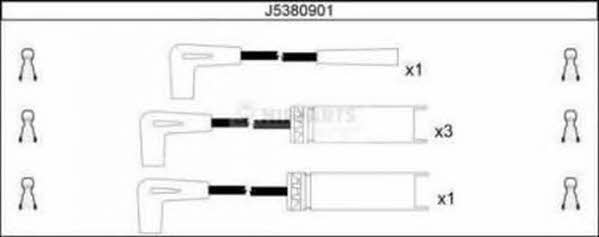 Nipparts J5380901 Ignition cable kit J5380901