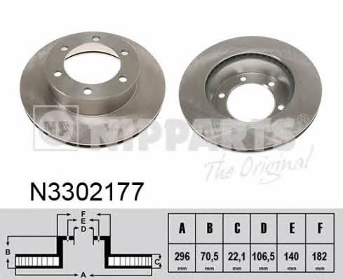 Nipparts N3302177 Brake disc N3302177