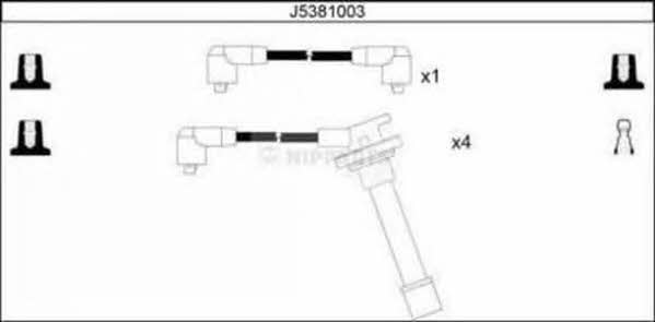 Nipparts J5381003 Ignition cable kit J5381003