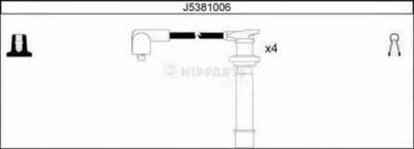 Nipparts J5381006 Ignition cable kit J5381006