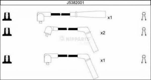 Nipparts J5382001 Ignition cable kit J5382001