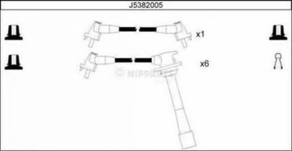 Nipparts J5382005 Ignition cable kit J5382005
