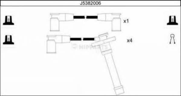 Nipparts J5382006 Ignition cable kit J5382006