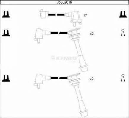 Nipparts J5382016 Ignition cable kit J5382016