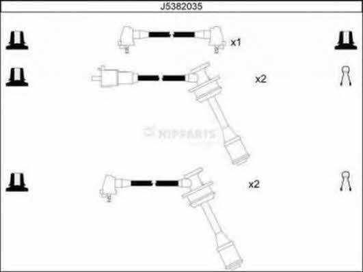Nipparts J5382035 Ignition cable kit J5382035