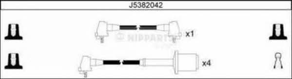 Nipparts J5382042 Ignition cable kit J5382042