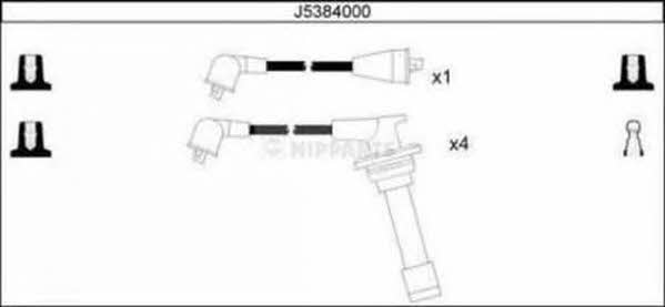 Nipparts J5384000 Ignition cable kit J5384000