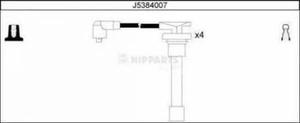 Nipparts J5384007 Ignition cable kit J5384007