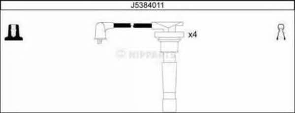 Nipparts J5384011 Ignition cable kit J5384011