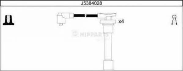 Nipparts J5384028 Ignition cable kit J5384028